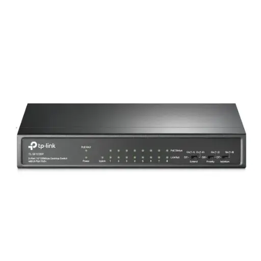 [TL-SF1009P] TP-Link TL-SF1009P 9-Port 10/100Mbps Desktop Switch with 8-Port PoE+