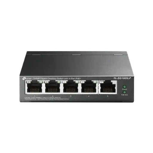 [TL-SG1005LP] TP-Link 5-Port Gigabit Desktop Switch with 4-Port PoE+
