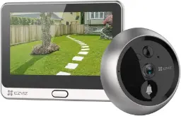 [DP2C (Silver)] EZVIZ DP2C (Silver) 1080p Wireless Peephole Doorbell Camera with 4.3" Color Screen