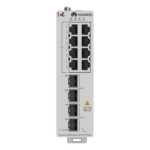 [S210I-8T4SX] Huawei eKitEngine S210I-8T4SX Industrial Managed Switch, 8*GE, 2*GE SFP, 2*10GE SFP+