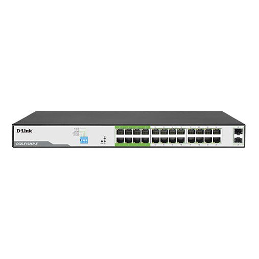 [DES-F1016P-E] D-Link DES-F1016P-E 16-port 10/100Base-T Unmanaged Long Range 250m PoE+ Surveillance Switch with 8 PoE ports