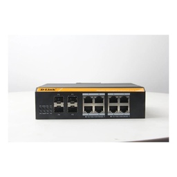 [DGS-F3008P-2S] D-Link DGS-F3008P-2S 8 x 10/100/1000Mbps PoE ports with 2 SFP ports L2 Managed Outdoor Long Range 250m switch