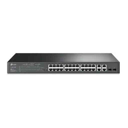 [TL-SL2428P] TP-LINK 24-Port 10/100Mbps + 4-Port Gigabit Smart Switch with 24-Port PoE+