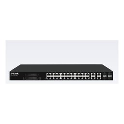 [DGS-F1500-28MP] D-Link DGS-F1500-28MP 24 Port Gigabit ( 24 POE - 400 watts ) + 4 SFP1 10G Ports Managed Switch