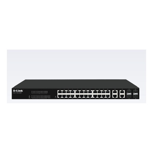 [DGS-F1500-28MP] D-Link DGS-F1500-28MP 24 Port Gigabit ( 24 POE - 400 watts ) + 4 SFP1 10G Ports Managed Switch