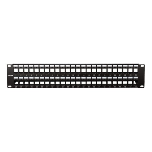 [NPP-AL1BLK481] D-Link NPP-AL1BLK481 48 Port Unloaded Patch Panel for UTP Cat5e Cat6 -1U