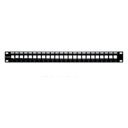 [NPP-AL2BLK241] D-Link NPP-AL2BLK241 24 Port Unloaded Patch Panel for Shielded Cat5e Cat6 Keystone Jacks