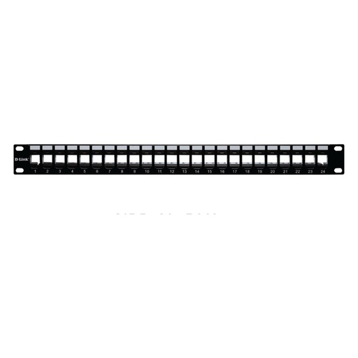 [NPP-AL2BLK241] D-Link NPP-AL2BLK241 24 Port Unloaded Patch Panel for Shielded Cat5e Cat6 Keystone Jacks