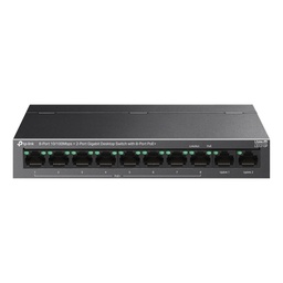 [LS1210P] TP-Link LS1210P 8-Port 10/100Mbps+2-Port Gigabit Desktop Switch with 8-Port PoE+