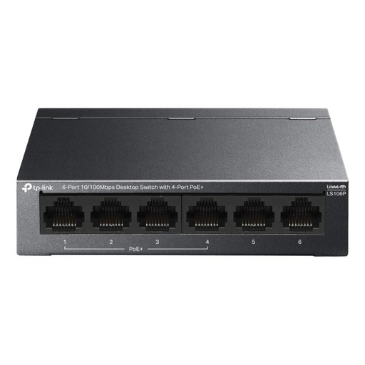 [LS106P] TP-Link LS106P 6-Port 10/100Mbps Desktop Switch with 4-Port PoE+