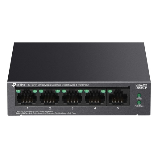 [LS105LP] TP-Link LS105LP 5-Port 10/100Mbps Desktop Switch with 4-Port PoE+