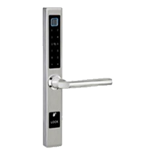 [LEVANA 1019ZM Silver] Levana 1019ZM Silver Smart Lock for Aluminium Doors, Tuya Wi-Fi, Fingerprint / Card, Silver