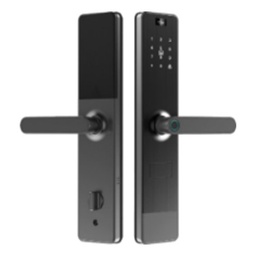 [LEZN K80 Black] LEZN K80 Black Smart Door Lock, Tuya App, Fingerprint / Password / Card, Black