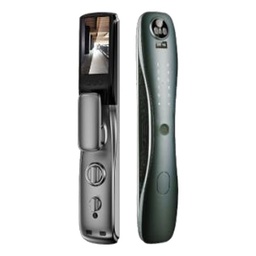 [LEZN i7 Cat Eye Gray] LEZN i7 Cat Eye Gray Smart Door Lock with Cat Eye Camera, Two-Way Audio, Gray