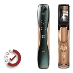 [LEZN i7 Cat Eye Gold] LEZN i7 Cat Eye Gold Smart Door Lock with Cat Eye Camera, Two-Way Audio, Gold