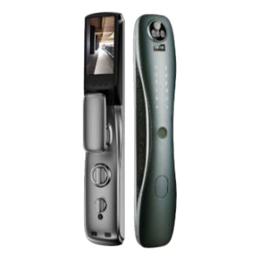 [LEZN i7 Face] LEZN i7 Face Smart Door Lock, Face Recognition, Cat Eye Camera, Shiny Silver