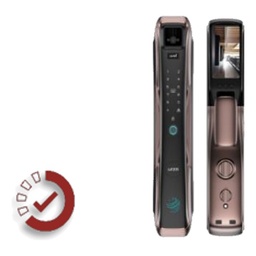 [LEZN i13 Face Bronze] LEZN i13 Face Bronze Smart Door Lock, Face Recognition, Cat Eye Camera, Bronze