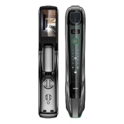 [LEZN i11 Cat Eye Intercom] LEZN i11 Cat Eye Intercom Smart Door Lock with Active Video Intercom, Cat Eye Camera, Phantom Black