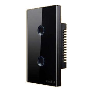 [AVATTO SWR-2G-ZB-BLK] Avatto 2 Gang Touch Switch (Round Button Series) Zigbee - Black