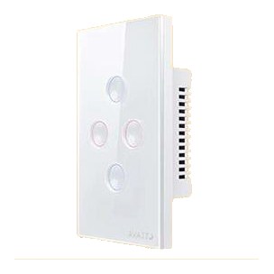 [AVATTO SWR-4G-ZB-WHT] Avatto 4 Gang Touch Switch (Round Button Series) Zigbee - White