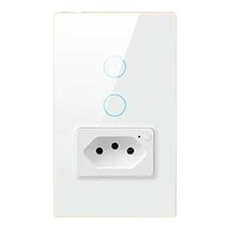 [AVATTO AIO-2G-WIFI-WHT] Avatto All-in-One 2 Gang Switch + Socket Wi-Fi - White