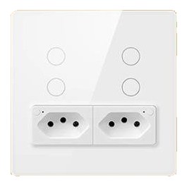 [AVATTO AIO-4G-WIFI-WHT] Avatto All-in-One 4 Gang Switch + 2 Sockets Wi-Fi - White