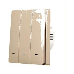 [AVATTO SW-KEY-3G-ZB-GLD] Avatto 3 Gang Push Key Smart Switch Zigbee - Gold