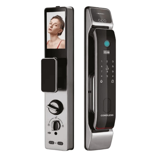[CL-08] Cordless CL-08 Smart Door Lock with Face Recognition & Video Screen