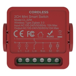 [CL-2ZM] Cordless CL-2ZM Intelligent Mini Switch Module 2-Way 10A, Zigbee