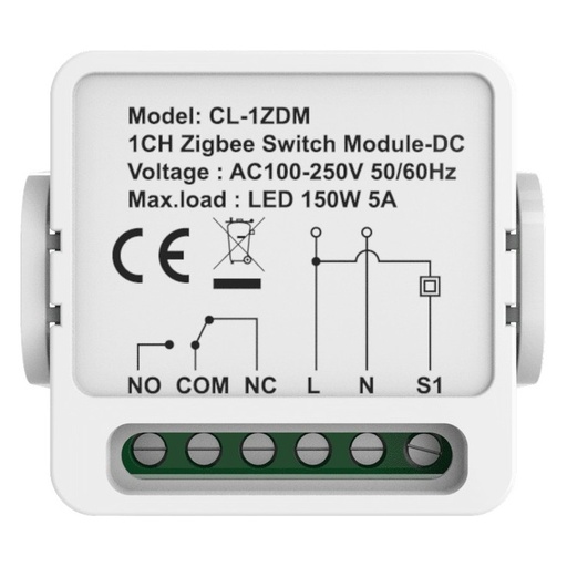 [CL-1ZDM] Cordless CL-1ZDM Intelligent Switch Module 1-Way (Dry Contact), Zigbee