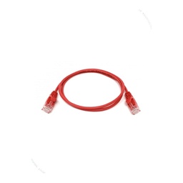 [186920103] Premium Line 186920103 Category 6 U/UTP Slim Patch Cord, Snag Proof Boot, LSOH, Red, 1m