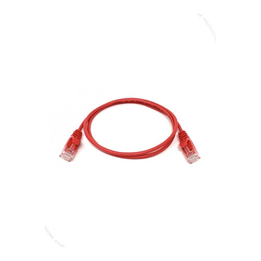 [186920103] Premium Line 186920103 Category 6 U/UTP Slim Patch Cord, Snag Proof Boot, LSOH, Red, 1m