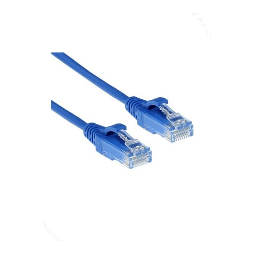 [186920104] Premium Line 186920104 Category 6 U/UTP Slim Patch Cord, Snag Proof Boot, LSOH, Blue, 1m