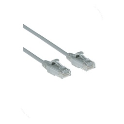 [186920105] Premium Line 186920105 Category 6 U/UTP Slim Patch Cord, Snag Proof Boot, LSOH, Grey, 1m
