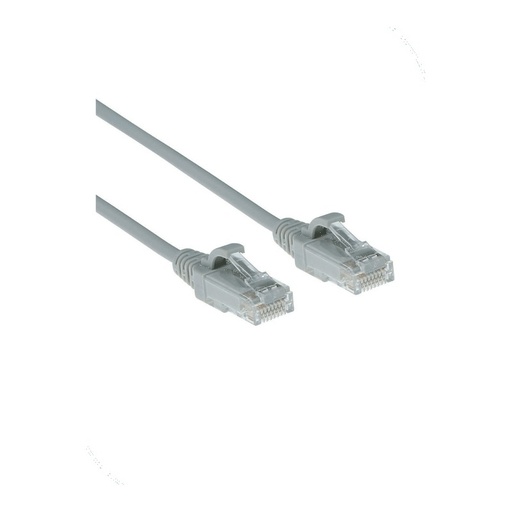 [186920105] Premium Line 186920105 Category 6 U/UTP Slim Patch Cord, Snag Proof Boot, LSOH, Grey, 1m
