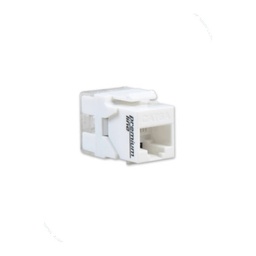 [109121010] Premium Line 109121010 Category 6A 180° Unshielded Keystone Jack, Dual Type IDC, White