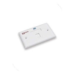[121721110] Premium Line 121721110 USA Face Plate, 90° Entry, 70x115, Integral Molding, Shutter Type with Icon, 1-Port, White
