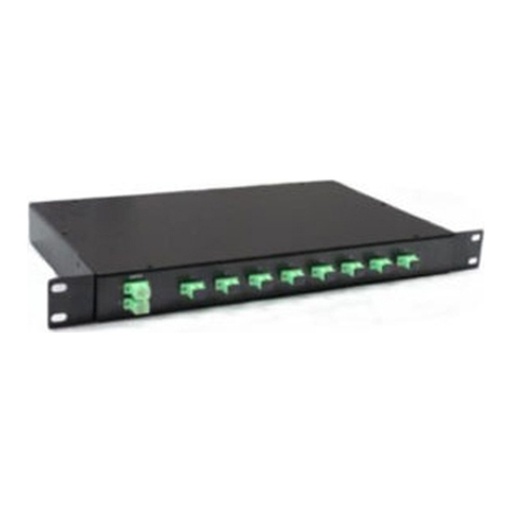 [254216412] Premium Line 254216412 1U 19" Rack Mounted PLC Splitter, 2x16, SC/APC SM Adapter Loaded, Black