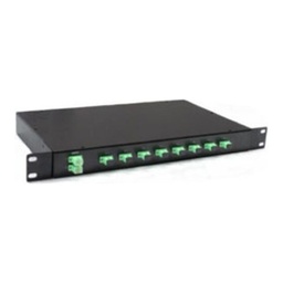 [254232412] Premium Line 254232412 1U 19" Rack Mounted PLC Splitter, 2x32, SC/APC SM Adapter Loaded, Black