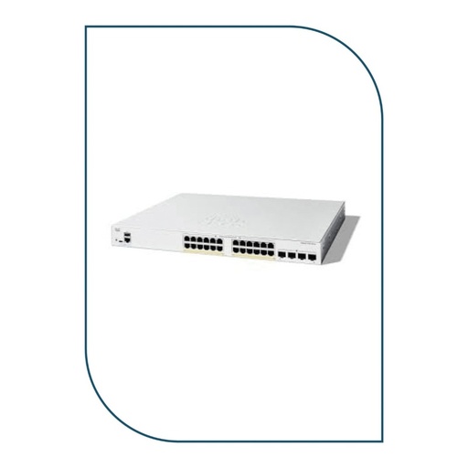 [C1200-24T-4G] Cisco C1200-24T-4G Catalyst 1200 Smart Switch, 24 x 10/100/1000 ports, 4 x Gigabit SFP