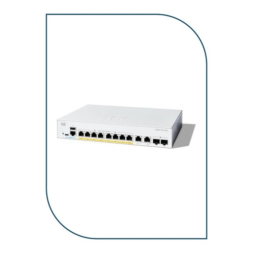 [C1300-8T-E-2G] Cisco C1300-8T-E-2G Catalyst 1300 Managed Switch, 8 x 10/100/1000 ports, 2 x Gigabit copper/SFP combo ports