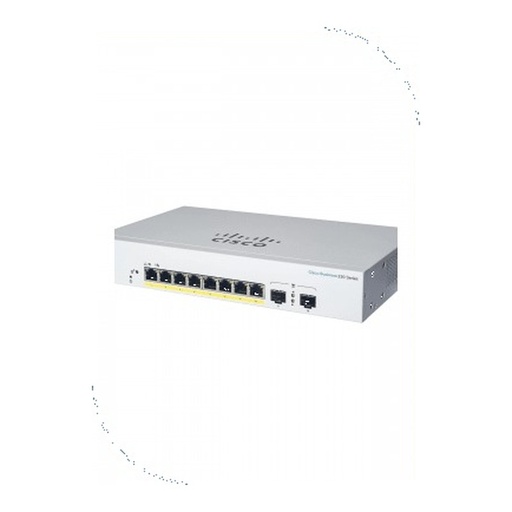 [CBS220-8P-E-2G-EU] Cisco CBS220-8P-E-2G-EU Business 220 Smart Switch, 8 x 10/100/1000 PoE+ ports with 65W power budget, 2 x Gigabit SFP