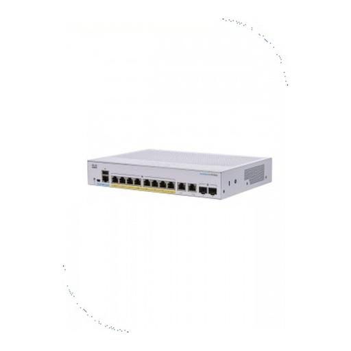 [CBS250-8FP-E-2G-EU] Cisco CBS250-8FP-E-2G-EU Business 250 Smart Switch, 8 10/100/1000 PoE+ ports with 120W power budget, 2 Gigabit copper/SFP combo ports