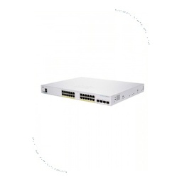 [CBS250-24FP-4G-EU] Cisco CBS250-24FP-4G-EU Business 250 Smart Switch, 24 10/100/1000 PoE+ ports with 370W power budget, 4 Gigabit SFP