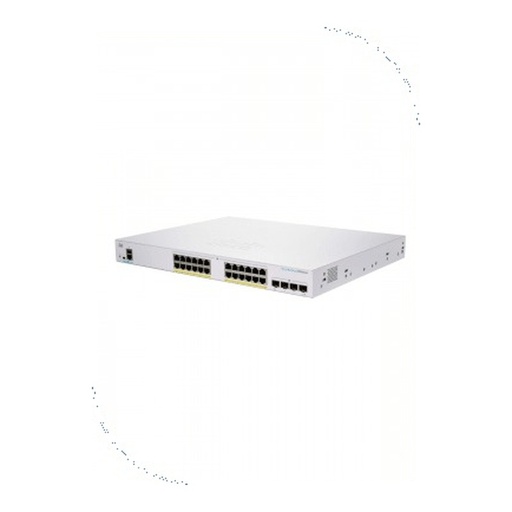[CBS250-24FP-4G-EU] Cisco CBS250-24FP-4G-EU Business 250 Smart Switch, 24 10/100/1000 PoE+ ports with 370W power budget, 4 Gigabit SFP