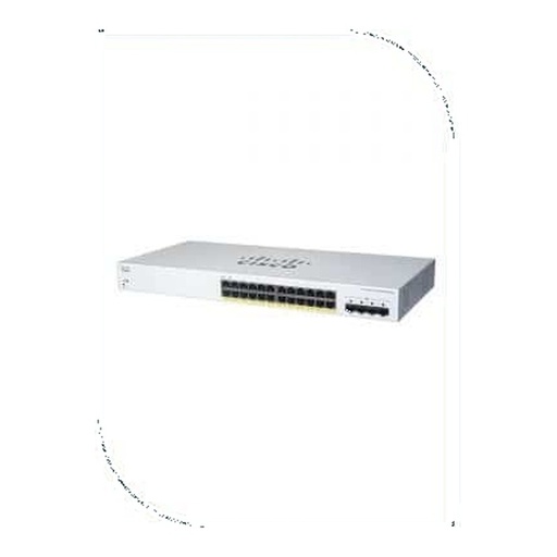[CBS220-24FP-4G-EU] Cisco CBS220-24FP-4G-EU Business 220 Smart Switch, 24 x 10/100/1000 PoE+ ports with 382W power budget, 4 x Gigabit SFP