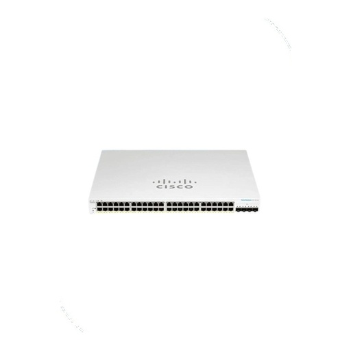 [CBS220-48P-4X-EU] Cisco CBS220-48P-4X-EU Business 220 Smart Switch, 48 x 10/100/1000 PoE+ ports with 382W power budget, 4 x 10G SFP+