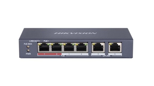 [DS-3E0106P-E/M] Hikvision DS-3E0106P-E/M 4 Port Fast Ethernet Unmanaged POE Switch