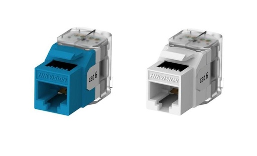 [DS-1CK6U180N] Hikvision DS-1CK6U180N Cat6 Unsheilded 180° Toolless Keystone Jack