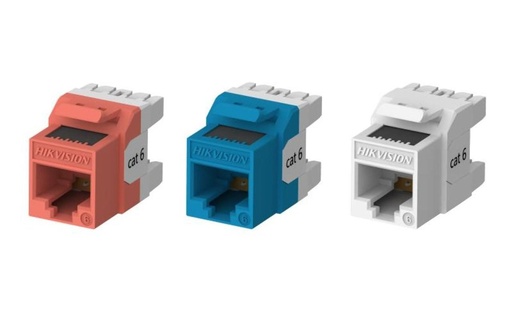 [DS-1CK6U180T] Hikvision DS-1CK6U180T Cat6 Unsheilded 180° Punch Down Keystone Jack